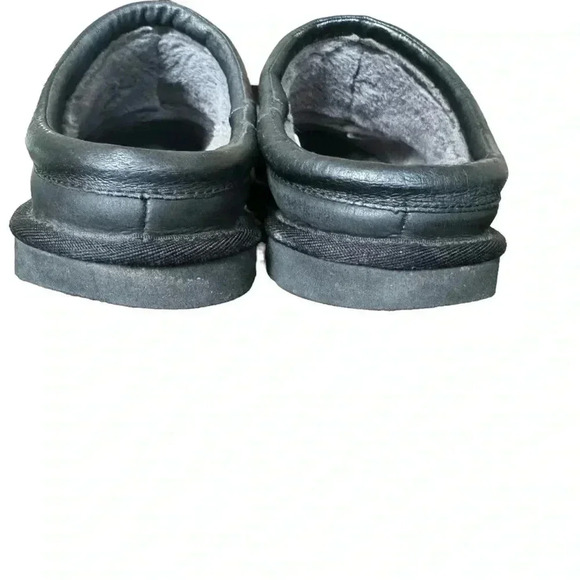 UGG Classic Clog Men Round Toe Leather Black Slipper Size 10 - Picture 8 of 10